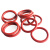 海斯迪克 HKW-116  O型圈 红色密封耐高温管道仪表机硅胶圈 8.5*1.5mm(100个）