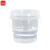 谋福1088 食品级塑料桶密封桶小水桶包装桶 龙虾打包桶（塑料桶（ 3L透明 带提手））