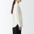 无印良品（MUJI）女式 法兰绒 长袖衬衫 格子女士上衣内搭秋冬季款 BC2F7C3A 米白色格纹 L（165/88A）