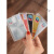 透明磨砂防磁银行IC卡身份证件公交卡套会员卡饭卡PVC膜防水证件 两面布纹小开口100张