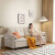 芝华仕（CHEERS）科技布艺沙发现代简约客厅小户型伸缩两用沙发床 6305 三人灰A
