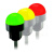 K50L防水防尘设备状态指示灯三色灯半球形设备信号灯12V24V 红黄绿蓝白 一灯亮五色