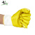 大杨WKS-1全封电焊胶片手套 12双/扎 防滑耐磨透气胶皮涂胶挂胶手套 黄色 定制