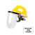 电焊面罩安全帽式支架面屏防护冲击头戴式焊帽工专用烧氩弧焊接 黄色安全帽+支架+白屏