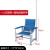 奕多美 连排输液椅单人位蓝色皮垫+蓝垫扶手加厚候诊椅点滴椅 YDM-SYY-003