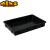 防静电方盘黑色物料盒零件工具元件盒塑料周转箱塑胶托盘浅盘胶盘 3号方盘外尺寸： 560*375*75mm