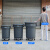 适用垃圾桶圆形带盖大号户外环卫带轮垃圾桶餐饮加厚塑料工业厨房 76升(无底座)
