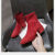 北极绒（Bejirog）单靴短靴女切尔西靴春秋粗跟高跟鞋冬加绒显瘦马丁靴时尚 H-668红色单靴 5cm跟高 36 正规码
