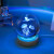 山头林村海洋世界系列水晶球摆件小夜灯玻璃球装饰品生日礼物女生 8CM球炫彩小丑鱼+彩光原木底座+