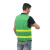 谋福（CNMF）3881 反光安全背心交通反光衣背带马甲环卫工作服夏天工地施工马甲（ 绿布黄条）