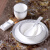 骨语 酒店陶瓷摆台餐具三件套饭店盘碗套装中餐骨碟翅碗汤勺茶杯四件套 味碟(7.5cm)  2个装