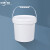 塑料外卖打包小龙虾海蜇包装桶果酱桶B 6L-白色新款（欧式桶） 一次性密封盖