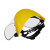 邦道尔安全帽面屏PC铝包边支架防护面屏配安全帽式全铝合金防护面罩173A 配帽型面屏支架+PC面屏（不含安全帽）