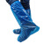 一次性雨鞋鞋套下雨天防水防滑透明脚套室外塑料加厚耐磨防雨靴套 蓝色PE(橡筋款)