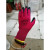 爱戴2303紫色红色劳保防护手套耐磨防滑舒适透气女士小号青年居家 12付紫色 S