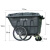 纽仕达400L垃圾车户外环卫大号特大垃圾桶市政塑料物业小区大型军绿色