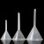 稳斯坦 WLL0048 塑料透明小漏斗 实验室三角漏斗 耐高温锥形漏斗 150mm（10个）