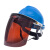 电焊面罩安全帽护罩一体带烧焊防护面具面屏配帽防冲击耐高温化工 支架+茶屏+安全帽