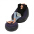 小米阳光款懒人沙发充气可折叠躺椅户外沙发床带脚蹬舒适组合植绒沙发椅 蓝色沙发带脚蹬 116*98*83cm