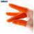 海斯迪克 加厚防滑护指耐磨乳胶手指套 橘黄色2.5cm/S码【100只】