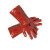 代尔塔(Deltaplus)PVC防化手套防水耐磨耐酸碱抗化学品溶剂石油化工防护工作手套35厘米红色201735手套