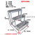 不锈钢登高车铝合金加厚脚踏台阶梯阁楼子工程爬梯凳仓库取货架 奔新农 3高750mm 载重300KG