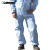 雷克兰 EWP428B 派瑞郎系列阻燃防尘防喷溅连体服（带帽）蓝色 L码 1套【企业定制】
