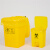 新料加厚平口手提 垃圾袋医院废物包装袋 黄色垃圾袋 手提特厚70X8050只装