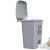 冰禹 BY-065 脚踏式塑料灰色垃圾桶（15L脚踏款）办公室生活废物垃圾桶带盖户外
