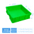 DYQT加厚正方形周转箱塑料零件盒收纳正方型塑料箱收纳盒 单格蓝色325x295x140mm