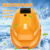 3537制冷双风扇空调太阳能安全帽对讲机GPS定位国标工地充电照明男女 国标双风扇空调蓝牙版-黄