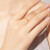 贝灵珠宝菱形黄金戒指女 立体素圈可叠戴足金指环 情人节送女朋友礼物定制 11号 约1.80g 定制3-5个工作日