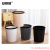 安赛瑞 垃圾桶 简约无盖压圈纸篓 厨房卫生间客厅条纹垃圾筒 白色大号 7F00184