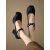 鞋柜（shoebox）达芙妮集团旗下黑色法式高跟鞋女粗跟玛丽珍婚鞋2024新款防水台方 棕色 36 标准尺码
