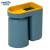 金诗洛 K5654 (2个)挂墙式置物收纳架 卫生间浴室漱口刷牙杯收纳盒沥水置物架 蓝色