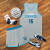 美式篮球服定制队服大学生运动训练套装背心男比赛球衣订制印字号 宝蓝光板 XL码
