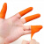 海斯迪克 加厚防滑护指 耐磨乳胶清洁手指套 橘黄色 2.9cm/L码(100只) HKT-289