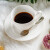 瑶华 欧式咖啡杯套装小奢华 陶瓷下午茶茶具套装英式 浮雕纯白杯 配钢勺