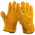 牛皮电焊手套短柔软耐磨防火焊接工四季磨修理油 黄色6双