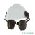 梅思安（MSA）帽盔式隔音降噪耳罩V-Gard 10190357打磨车间作业 黑黄色NRR-27dB