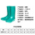 盾守 219女士三色中筒雨鞋 水鞋户外耐磨胶鞋防滑雨靴 绿色 36码