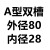 皮带轮 双槽60-100A型B型皮带盘铸铁轮三角皮带轮电机实心a型b型 A双-外80-内28