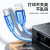 山泽 USB打印线 usb2.0高速传输am\/bm方口打印机数据 支持惠普佳能爱普生打印机 USB2.0透明蓝1.5米 BA-715