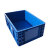 海斯迪克 EU周转箱塑料箱 汽配可堆式储物箱零件箱 蓝色无盖600*400*340