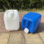 京采无忧 塑料化工桶 加厚塑料油桶方桶储水桶堆码桶 10L升方桶直把蓝色