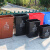 大杨102户外垃圾桶40L升蓝色可回收物 摇盖 加厚塑料果皮箱小区物业环保分类筒 定制