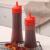 艾美诺（AMINNO）调料瓶塑料挤酱瓶蚝油瓶沙拉挤压瓶细口耗油瓶家用番茄酱料调味瓶 600毫升-红色1只装