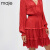 Maje女装【红品】多巴胺甜美红色系领设计感褶裥法式连衣裙MFPRO02564 红色 T36