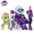 孩之宝（Hasbro）小马宝莉四只装（随机发货） 女孩玩具  紫悦+碧琪+天琴心弦+珍奇