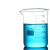 JESERY实验器材玻璃烧杯高硼硅加厚低型烧杯耐高温口红化学烧杯500ml